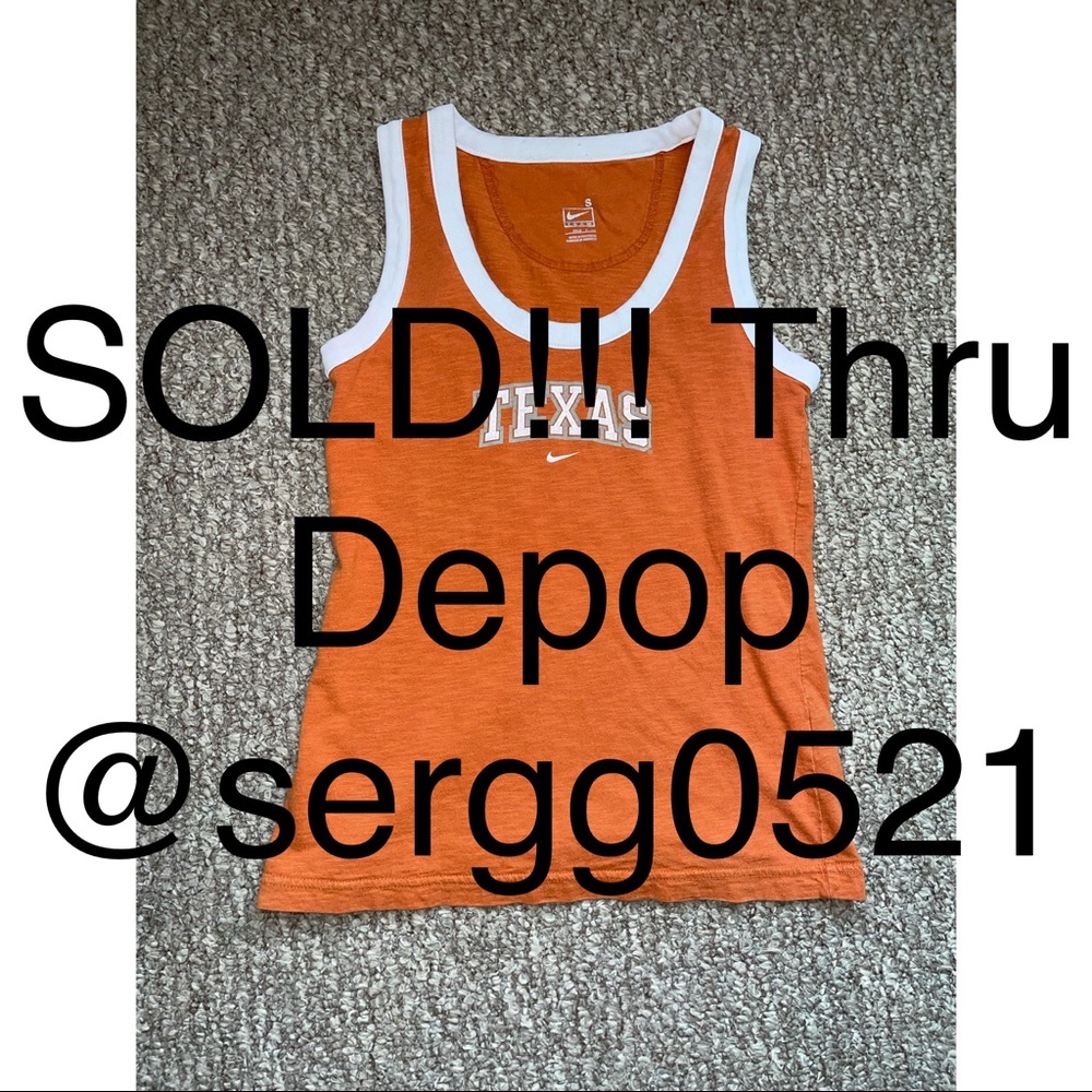 Nike Orange Texas Sports Team Tank Top